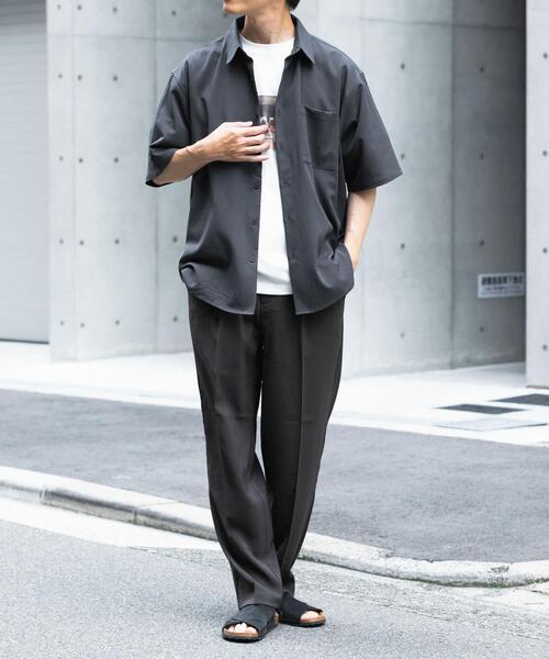 ITEMS URBANRESEARCH(アイテムズ アーバンリサーチ)の「ヨウリュウ レギュラーカラー 半袖シャツ(シャツ/ブラウス・メンズ・ブラック/ダークグレー/ネイビー/オリーブ・LARGE/MEDIUM)」の13枚目の写真