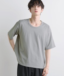 【吸汗速乾/UVカット】シルキータッチUネックボックスTシャツ