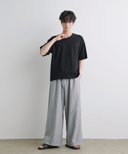 ASTRONOMY(アストロノミー)の「【吸汗速乾/UVカット】シルキータッチUネックボックスTシャツ(Tシャツ/カットソー・メンズ・グレー/チャコール/ホワイト/ブラック・XL/M/L)」の20枚目の写真