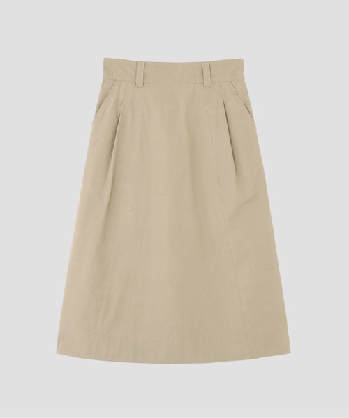 MHL.(エムエイチエル)の「FINE COMPACT COTTON POPLIN(スカート・レディース・ネイビー/ベージュ・3/2/1/0)」の3枚目の写真