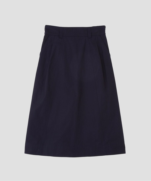 MHL.(エムエイチエル)の「FINE COMPACT COTTON POPLIN(スカート・レディース・ネイビー/ベージュ・3/2/1/0)」の7枚目の写真