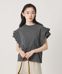 BEAUTY&YOUTH UNITED ARROWS | コットンフリル ショートスリーブ カットソー(Tシャツ/カットソー)