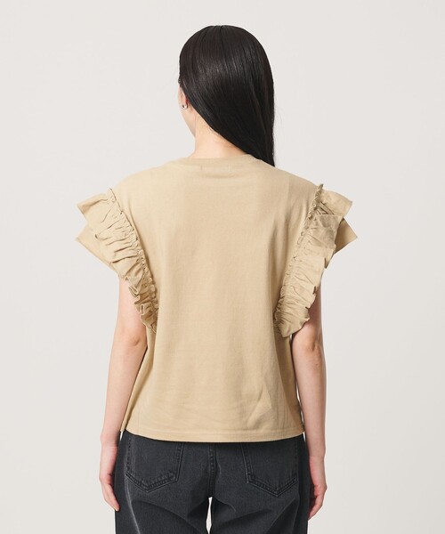 BEAUTY&YOUTH UNITED ARROWS（ビューティーアンドユースユナイテッドアローズ）の「コットンフリル ショートスリーブ カットソー（Tシャツ/カットソー・レディース・ダークグレー/ベージュ/ホワイト・FREE）」の11枚目の写真