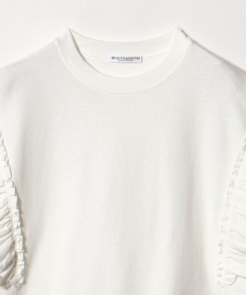 BEAUTY&YOUTH UNITED ARROWS（ビューティーアンドユースユナイテッドアローズ）の「コットンフリル ショートスリーブ カットソー（Tシャツ/カットソー・レディース・ダークグレー/ベージュ/ホワイト・FREE）」の13枚目の写真