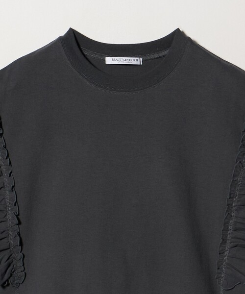 BEAUTY&YOUTH UNITED ARROWS（ビューティーアンドユースユナイテッドアローズ）の「コットンフリル ショートスリーブ カットソー（Tシャツ/カットソー・レディース・ダークグレー/ベージュ/ホワイト・FREE）」の5枚目の写真