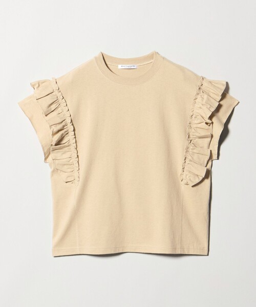 BEAUTY&YOUTH UNITED ARROWS（ビューティーアンドユースユナイテッドアローズ）の「コットンフリル ショートスリーブ カットソー（Tシャツ/カットソー・レディース・ダークグレー/ベージュ/ホワイト・FREE）」の7枚目の写真