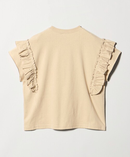 BEAUTY&YOUTH UNITED ARROWS（ビューティーアンドユースユナイテッドアローズ）の「コットンフリル ショートスリーブ カットソー（Tシャツ/カットソー・レディース・ダークグレー/ベージュ/ホワイト・FREE）」の8枚目の写真