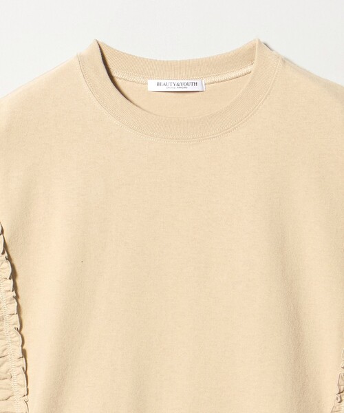 BEAUTY&YOUTH UNITED ARROWS（ビューティーアンドユースユナイテッドアローズ）の「コットンフリル ショートスリーブ カットソー（Tシャツ/カットソー・レディース・ダークグレー/ベージュ/ホワイト・FREE）」の9枚目の写真