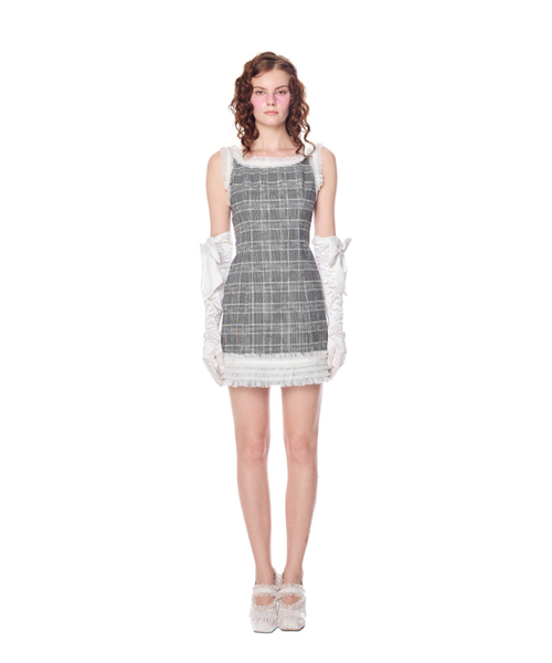 GREEDILOUS(グリディアス)の「Check Lace Sleeveless Onepiece(ワンピース・レディース・その他・X-SMALL/SMALL/MEDIUM/LARGE)」の1枚目の写真