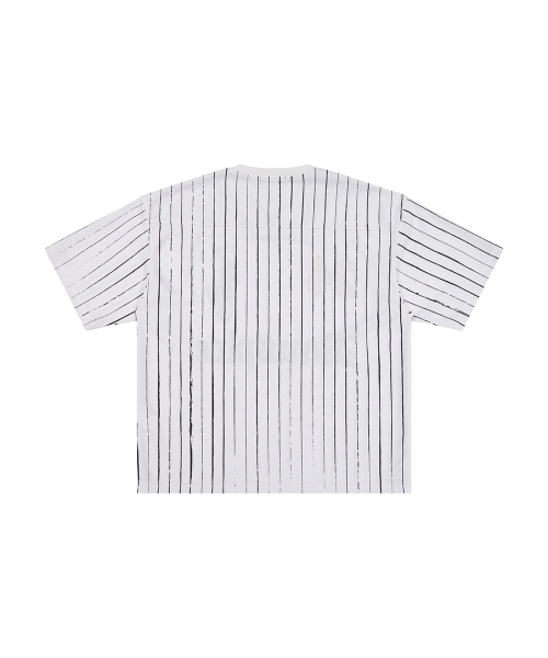 DAUSPICE（ディーオスピス）の「BB STRIPE FOOTBALL JERSEY White（Tシャツ/カットソー・レディース・ホワイト・MEDIUM/LARGE）」の3枚目の写真