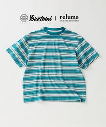 Yonetomi（ヨネトミ）の「米富繊維 / Yonetomi 別注 ガーメントダイ マルチボーダー Tシャツ（Tシャツ/カットソー）」