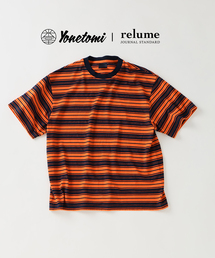 Yonetomi（ヨネトミ）の「米富繊維 / Yonetomi 別注 ガーメントダイ マルチボーダー Tシャツ（Tシャツ/カットソー）」
