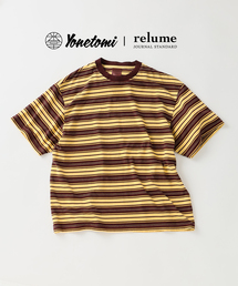 Yonetomi（ヨネトミ）の「米富繊維 / Yonetomi 別注 ガーメントダイ マルチボーダー Tシャツ（Tシャツ/カットソー）」