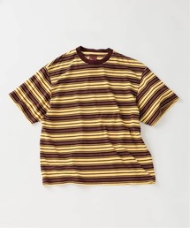 Yonetomi（ヨネトミ）の「米富繊維 / Yonetomi 別注 ガーメントダイ マルチボーダー Tシャツ（Tシャツ/カットソー）」