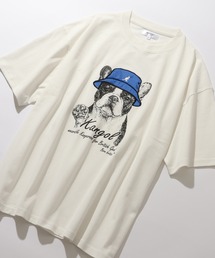 【KANGOL/カンゴール】別注 アニマルアップリケ刺繍 半袖Tシャツ