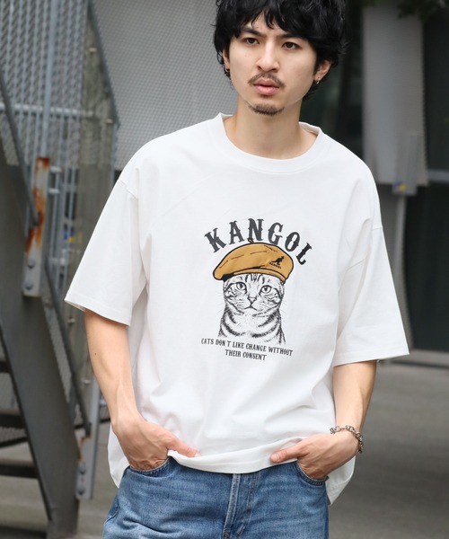 KANGOL（カンゴール）の「【KANGOL/カンゴール】別注 アニマルアップリケ刺繍 半袖Tシャツ（Tシャツ/カットソー・メンズ・ブラック系1/ホワイト系1/ホワイト系3/ブラック系3/ネイビー系1/ホワイト系2/ブラック系2/ネイビー系3/ネイビー系2・M/L）」の2枚目の写真