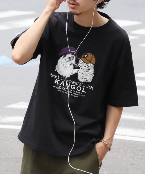 KANGOL（カンゴール）の「【KANGOL/カンゴール】別注 アニマルアップリケ刺繍 半袖Tシャツ（Tシャツ/カットソー・メンズ・ブラック系1/ホワイト系1/ホワイト系3/ブラック系3/ネイビー系1/ホワイト系2/ブラック系2/ネイビー系3/ネイビー系2・M/L）」の6枚目の写真