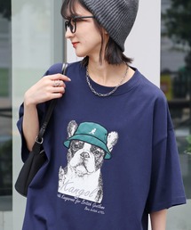 【KANGOL/カンゴール】別注 アニマルアップリケ刺繍 半袖Tシャツ
