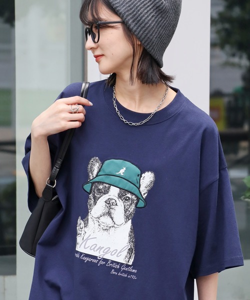 KANGOL（カンゴール）の「【KANGOL/カンゴール】別注 アニマルアップリケ刺繍 半袖Tシャツ（Tシャツ/カットソー・メンズ・ブラック系1/ホワイト系1/ホワイト系3/ブラック系3/ネイビー系1/ホワイト系2/ブラック系2/ネイビー系3/ネイビー系2・M/L）」の7枚目の写真