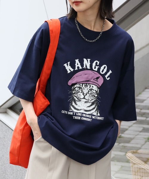 KANGOL（カンゴール）の「【KANGOL/カンゴール】別注 アニマルアップリケ刺繍 半袖Tシャツ（Tシャツ/カットソー・メンズ・ブラック系1/ホワイト系1/ホワイト系3/ブラック系3/ネイビー系1/ホワイト系2/ブラック系2/ネイビー系3/ネイビー系2・M/L）」の8枚目の写真