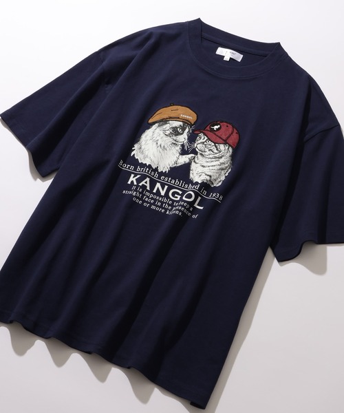 KANGOL анимал апприкейшн футболка с вышивкой — короткий рукав