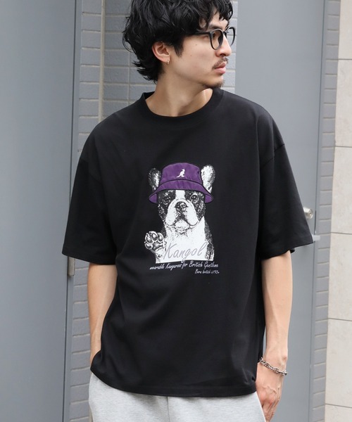 KANGOL（カンゴール）の「【KANGOL/カンゴール】別注 アニマルアップリケ刺繍 半袖Tシャツ（Tシャツ/カットソー・メンズ・ブラック系1/ホワイト系1/ホワイト系3/ブラック系3/ネイビー系1/ホワイト系2/ブラック系2/ネイビー系3/ネイビー系2・M/L）」の17枚目の写真