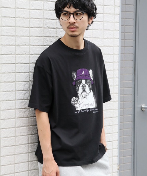 KANGOL（カンゴール）の「【KANGOL/カンゴール】別注 アニマルアップリケ刺繍 半袖Tシャツ（Tシャツ/カットソー・メンズ・ブラック系1/ホワイト系1/ホワイト系3/ブラック系3/ネイビー系1/ホワイト系2/ブラック系2/ネイビー系3/ネイビー系2・M/L）」の19枚目の写真