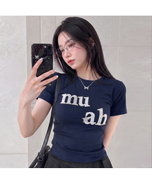 muahmuah（ムーアムーア）の「ドットスターパッチ半袖Tシャツ [6色]（Tシャツ/カットソー）」