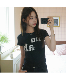 セール】メタリックスカルモチーフプリントタンクトップ（Tシャツ