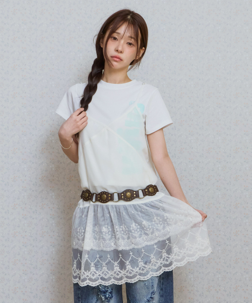 KIJIKO(キジコ)の「ke802. Lace Bustier Dress Ivory(ワンピース・レディース・アイボリー・FREE)」の1枚目の写真