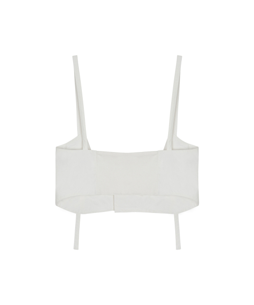 41PRAY（サイルプレイ）の「Corset Layered Sleeveless Top / White（Tシャツ/カットソー・レディース・ホワイト・OS）」の5枚目の写真