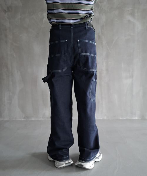 WESTBOY(ウエストボーイ)の「Y2K コントラストステッチ ダブルニーデニムパンツ WO26S13PT03(デニムパンツ・メンズ・ダークブルー・XL/M/L)」の3枚目の写真