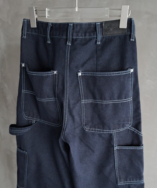 WESTBOY(ウエストボーイ)の「Y2K コントラストステッチ ダブルニーデニムパンツ WO26S13PT03(デニムパンツ・メンズ・ダークブルー・XL/M/L)」の7枚目の写真
