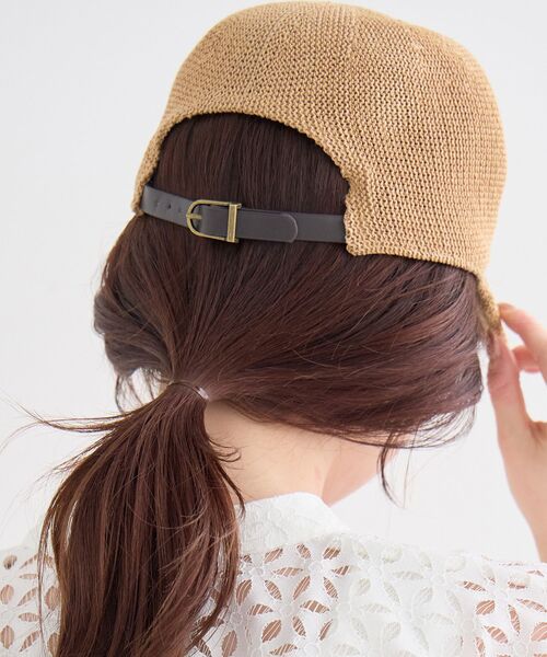 le.coeur blanc(ルクールブラン)の「《WEB限定アイテム》ペーパーキャップ(キャップ・レディース・ブラウン/ベージュ/ブラック・FREE)」の4枚目の写真