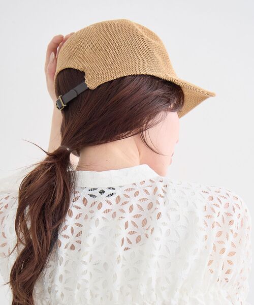 le.coeur blanc(ルクールブラン)の「《WEB限定アイテム》ペーパーキャップ(キャップ・レディース・ブラウン/ベージュ/ブラック・FREE)」の5枚目の写真