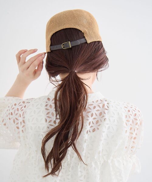 le.coeur blanc(ルクールブラン)の「《WEB限定アイテム》ペーパーキャップ(キャップ・レディース・ブラウン/ベージュ/ブラック・FREE)」の6枚目の写真