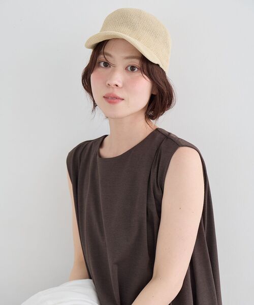 le.coeur blanc(ルクールブラン)の「《WEB限定アイテム》ペーパーキャップ(キャップ・レディース・ブラウン/ベージュ/ブラック・FREE)」の9枚目の写真