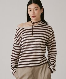 マルチボーダーTシャツ（Tシャツ/カットソー）｜Omekashi（オメカシ