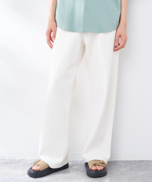 B.C STOCK(ベーセーストック)の「MID RISE STOVE PIPE JEAN(デニムパンツ・メンズ・ネイビー/ブルー/アイボリー・LARGE/MEDIUM)」の2枚目の写真