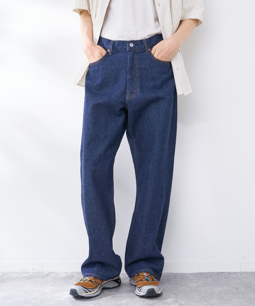 B.C STOCK(ベーセーストック)の「MID RISE STOVE PIPE JEAN(デニムパンツ・メンズ・ネイビー/ブルー/アイボリー・LARGE/MEDIUM)」の9枚目の写真
