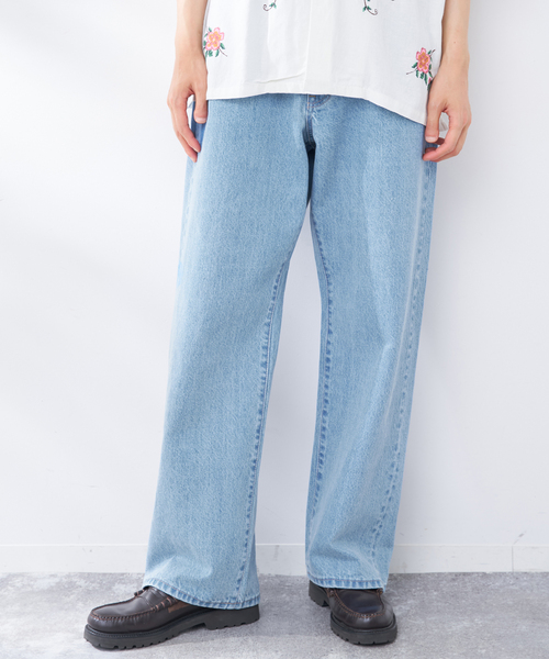 B.C STOCK(ベーセーストック)の「MID RISE STOVE PIPE JEAN(デニムパンツ・メンズ・ネイビー/ブルー/アイボリー・LARGE/MEDIUM)」の13枚目の写真