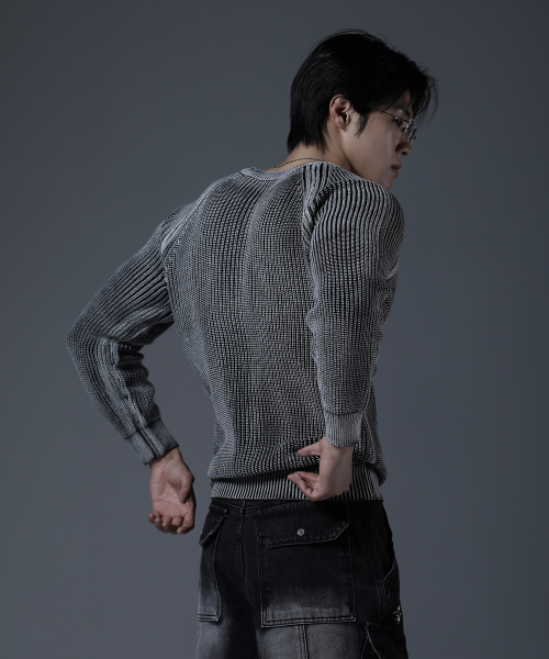 CARMID（カミド）の「アンティークピグメントニット[ブラック]（ニット/セーター・メンズ・その他・1/2/3）」の10枚目の写真