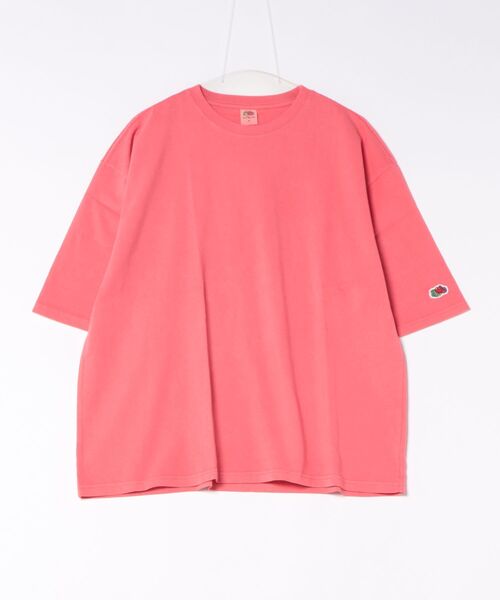 FRUIT OF THE LOOM（フルーツオブザルーム）の「/FRUIT OF THE LOOM/BIG 製品染め 5分袖 Tシャツ（Tシャツ/カットソー・メンズ・レッド/グリーン系その他/イエロー/パープル・LARGE/MEDIUM/X-LARGE）」の4枚目の写真