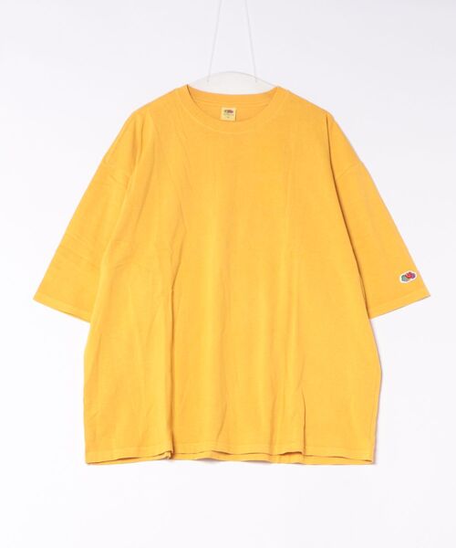 FRUIT OF THE LOOM（フルーツオブザルーム）の「/FRUIT OF THE LOOM/BIG 製品染め 5分袖 Tシャツ（Tシャツ/カットソー・メンズ・レッド/グリーン系その他/イエロー/パープル・LARGE/MEDIUM/X-LARGE）」の3枚目の写真