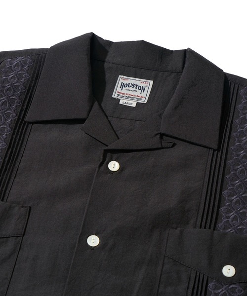 HOUSTON(ヒューストン)の「【HOUSTON / ヒューストン】CUBA SHIRT / キューバシャツ(シャツ/ブラウス・メンズ・オフホワイト/ブラック/ブルー・X-LARGE/MEDIUM/LARGE)」の6枚目の写真