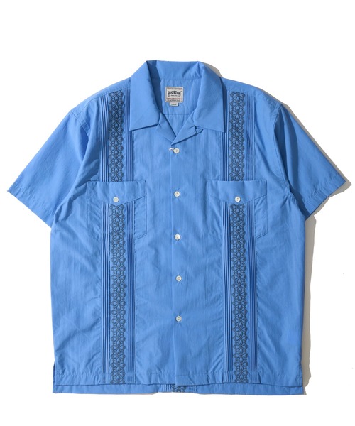HOUSTON(ヒューストン)の「【HOUSTON / ヒューストン】CUBA SHIRT / キューバシャツ(シャツ/ブラウス・メンズ・オフホワイト/ブラック/ブルー・X-LARGE/MEDIUM/LARGE)」の8枚目の写真