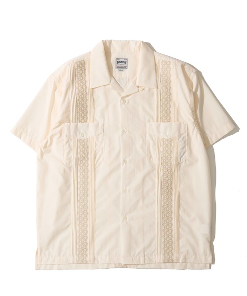 HOUSTON(ヒューストン)の「【HOUSTON / ヒューストン】CUBA SHIRT / キューバシャツ(シャツ/ブラウス・メンズ・オフホワイト/ブラック/ブルー・X-LARGE/MEDIUM/LARGE)」の12枚目の写真
