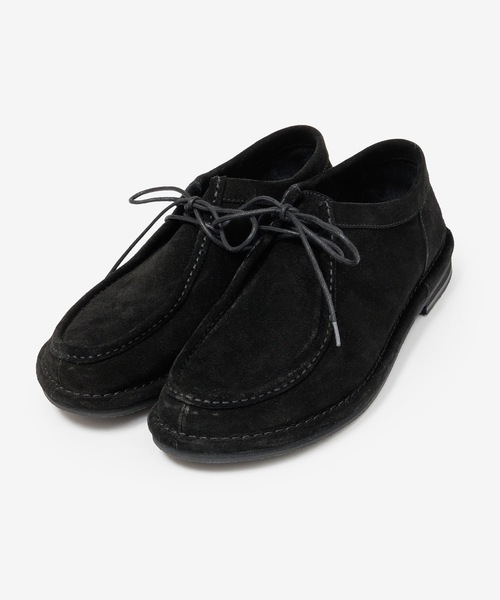 ATTACHMENT(アタッチメント)の「カウスエード チロリアンバブーシュ / COW SUEDE TYROLEAN BABOUCHE(モカシン/デッキシューズ・メンズ・カーキ/ブラック・42/41/43/44)」の3枚目の写真