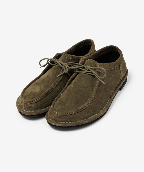 ATTACHMENT(アタッチメント)の「カウスエード チロリアンバブーシュ / COW SUEDE TYROLEAN BABOUCHE(モカシン/デッキシューズ・メンズ・カーキ/ブラック・42/41/43/44)」の12枚目の写真