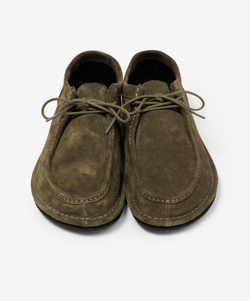 ATTACHMENT(アタッチメント)の「カウスエード チロリアンバブーシュ / COW SUEDE TYROLEAN BABOUCHE(モカシン/デッキシューズ・メンズ・カーキ/ブラック・42/41/43/44)」の13枚目の写真